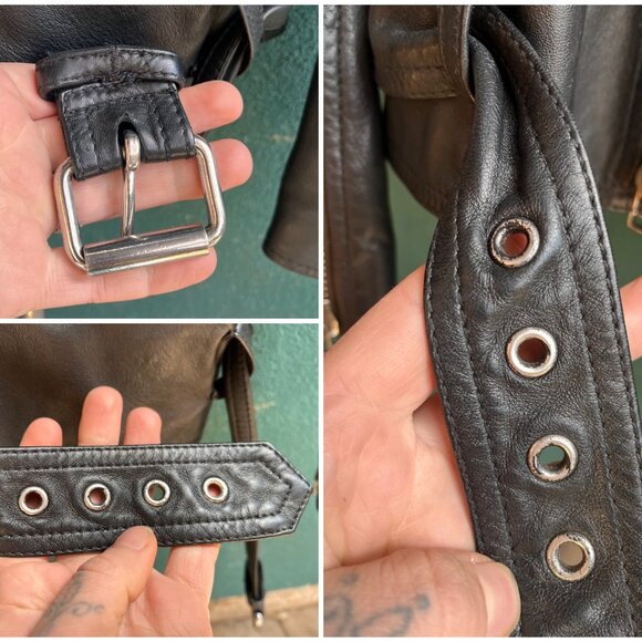 3.1 Phillip Lim Leather Motorcycle Jacket Women's Tag Medium - Picture 9 of 10